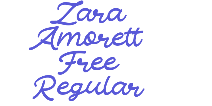 Zara Amorett Free Regular Font Download