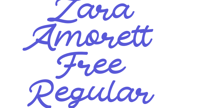 Zara Amorett Free Regular Font