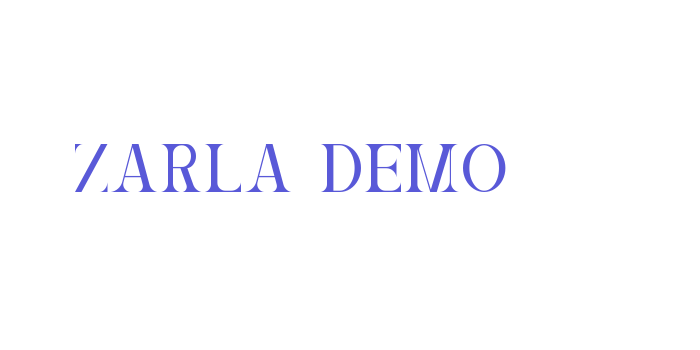 Zarla Demo Font