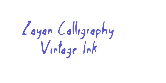 Zayan Calligraphy Vintage Ink Font Download