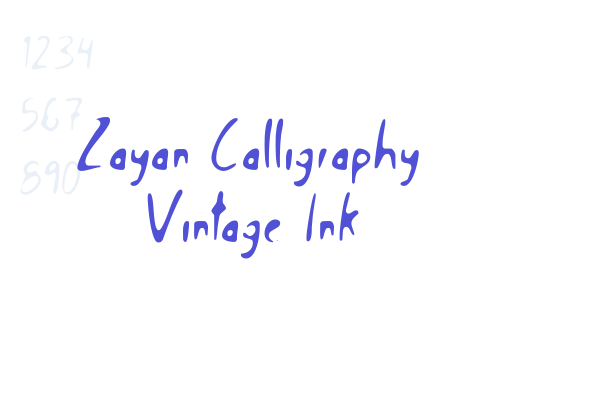 Zayan Calligraphy Vintage Ink