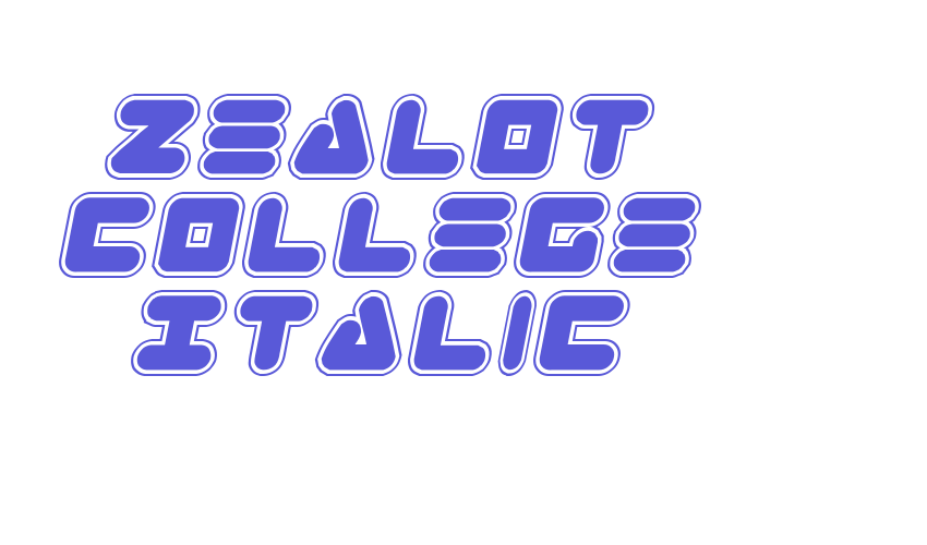 Zealot College Italic Font