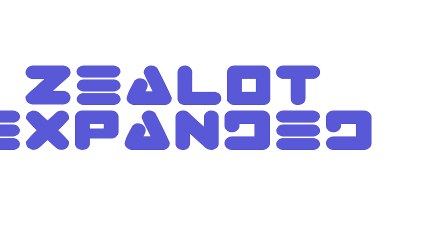 Zealot Expanded Font