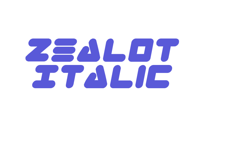 Zealot Italic Font