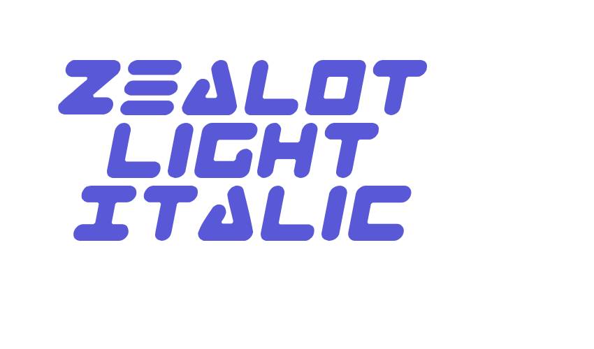 Zealot Light Italic Font