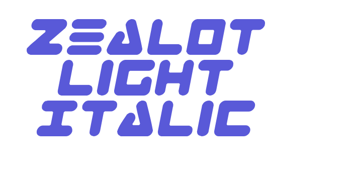 Zealot Light Italic Font Download