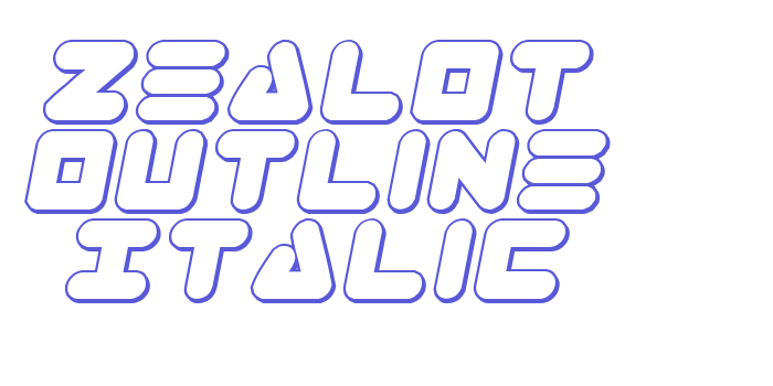 Zealot Outline Italic Font Download