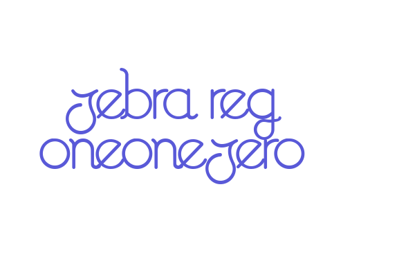 Zebra Reg oneonezero Font