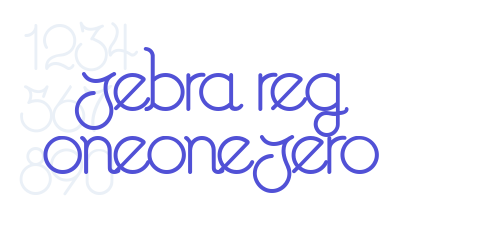 Zebra Reg oneonezero-font-download