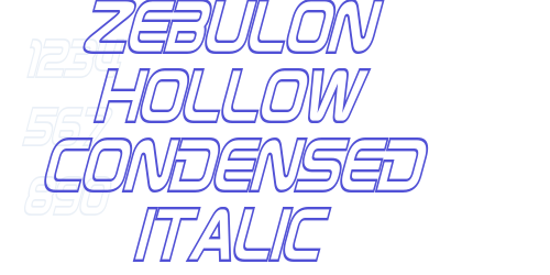 Zebulon Hollow Condensed Italic-font-download