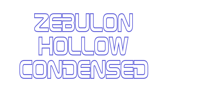 Zebulon Hollow Condensed Font Download