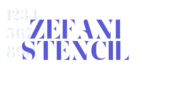 Zefani Stencil font free