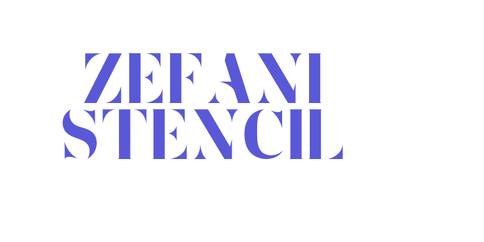 Zefani Stencil Font Download