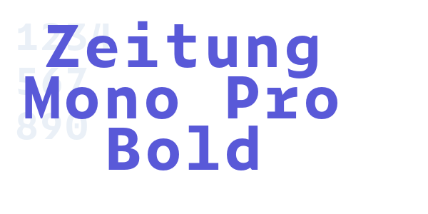 Zeitung Mono Pro Bold font free