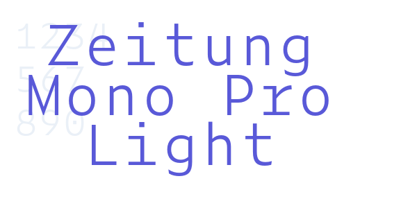 Zeitung Mono Pro Light font free