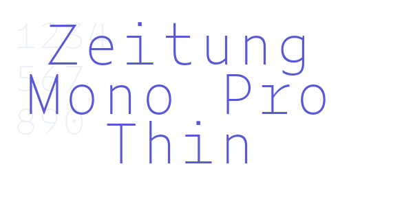 Zeitung Mono Pro Thin font free