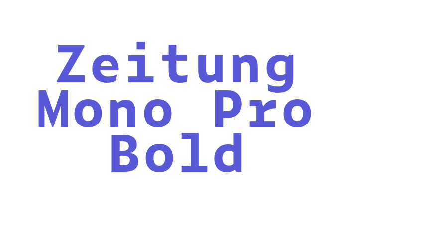 Zeitung Mono Pro Bold Font Download