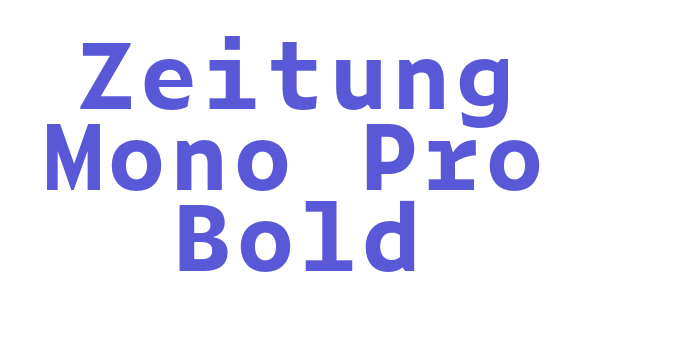 Zeitung Mono Pro Bold Font Download