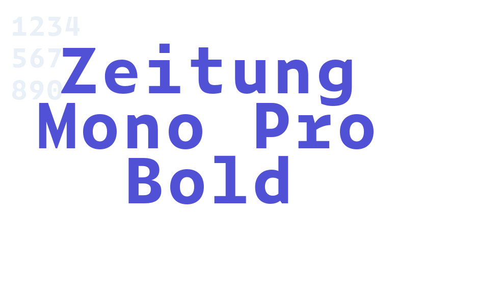 Zeitung Mono Pro Bold-font-download