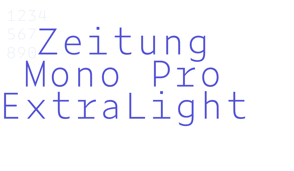 Zeitung Mono Pro ExtraLight-font-download