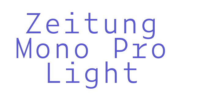 Zeitung Mono Pro Light Font Download