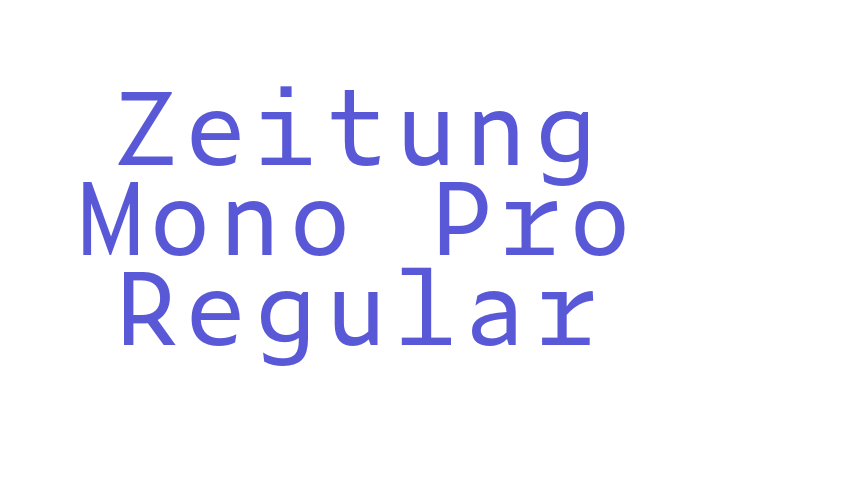 Zeitung Mono Pro Regular Font Download