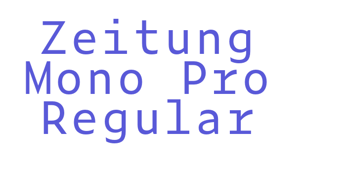 Zeitung Mono Pro Regular Font Download