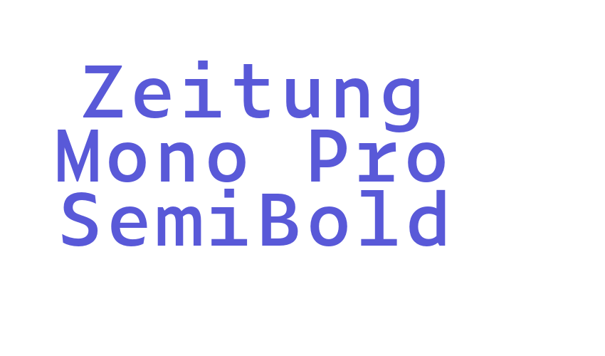 Zeitung Mono Pro SemiBold Font