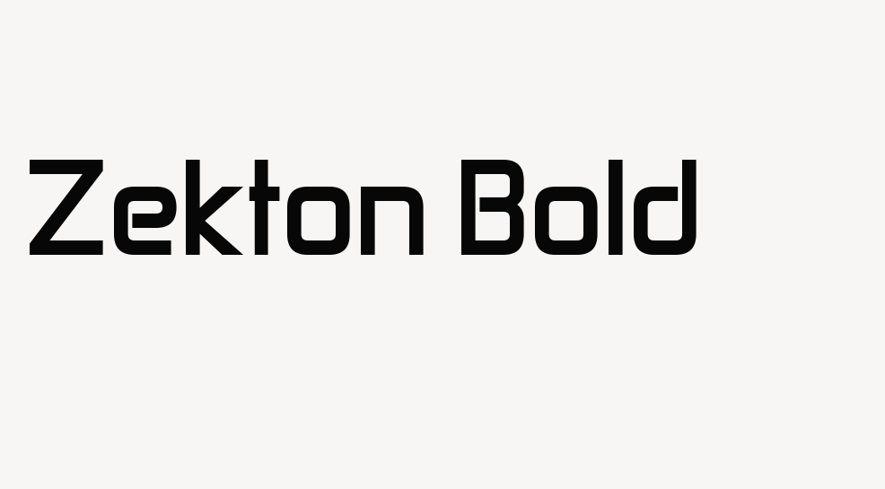 Zekton Bold font download