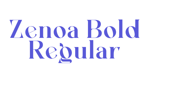 Zenoa Bold Regular Font Download