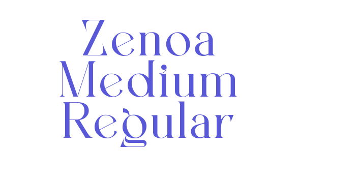 Zenoa Medium Regular Font Download