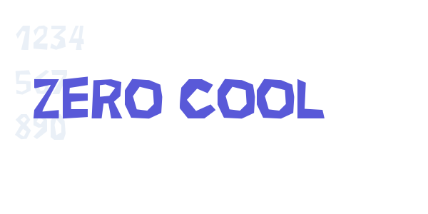 Zero Cool font free