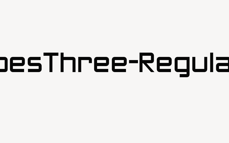 ZeroesThree-Regular Font