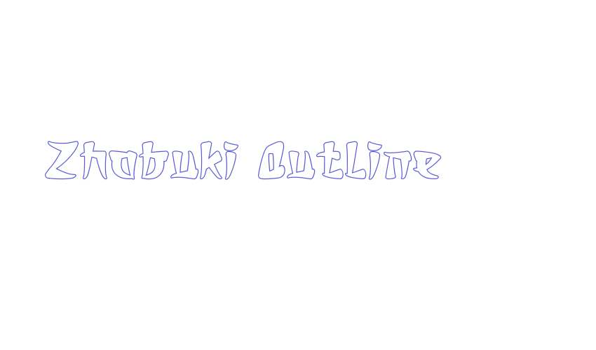 Zhabuki Outline Font Download