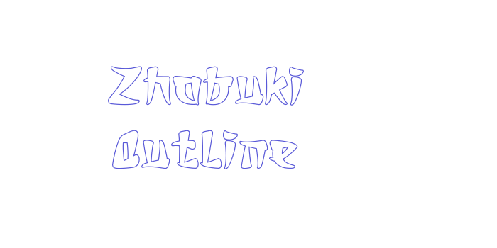 Zhabuki Outline Font