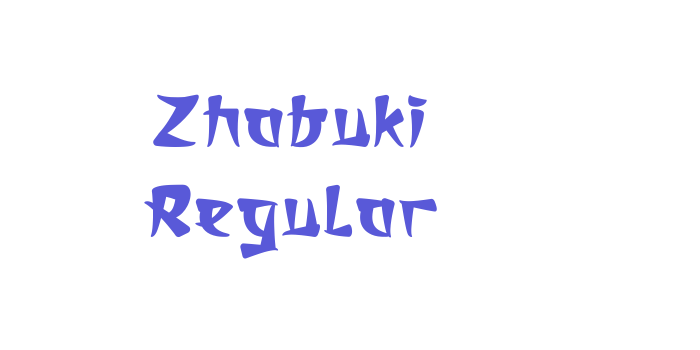 Zhabuki Regular Font