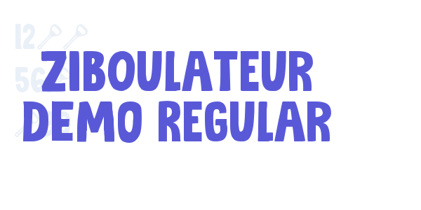 Ziboulateur DEMO Regular font free