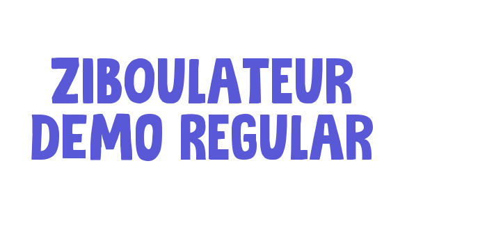 Ziboulateur DEMO Regular Font Download