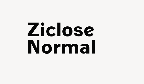 Ziclose Normal Font