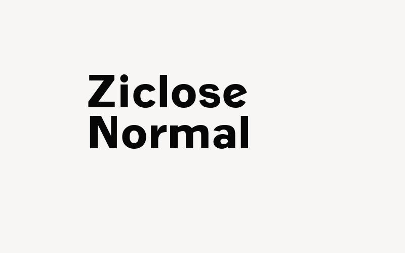 Ziclose Normal Font