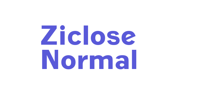 Ziclose Normal Font Download