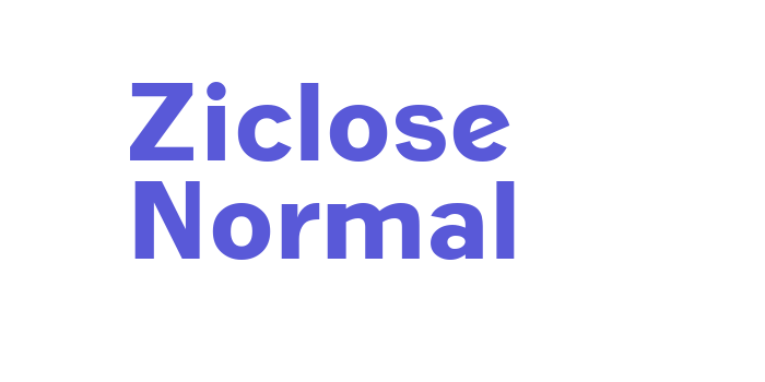 Ziclose Normal Font