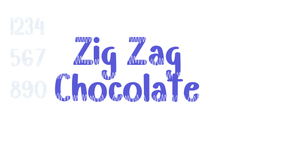 Zig Zag Chocolate font free