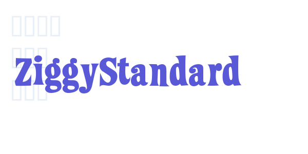 ZiggyStandard font