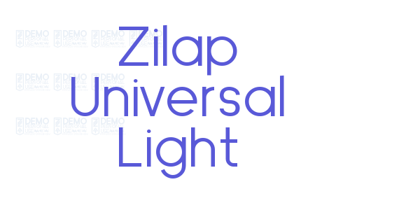 Zilap Universal Light font free