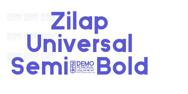 Zilap Universal Semi-Bold font free