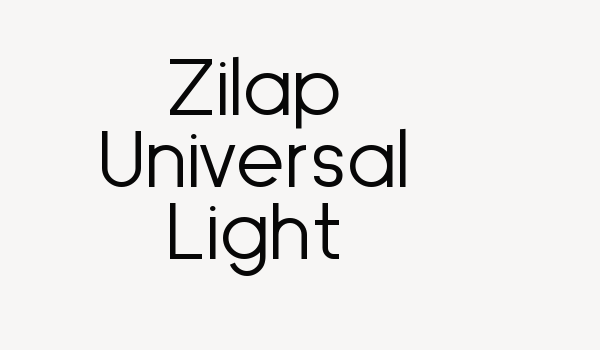 Zilap Universal Light Font