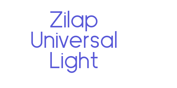 Zilap Universal Light Font Download