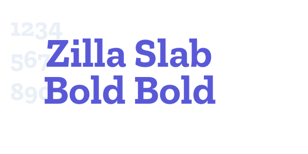 Zilla Slab Bold Bold font free