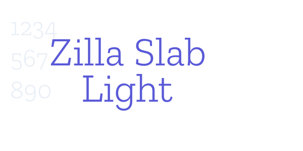 Zilla Slab Light font free